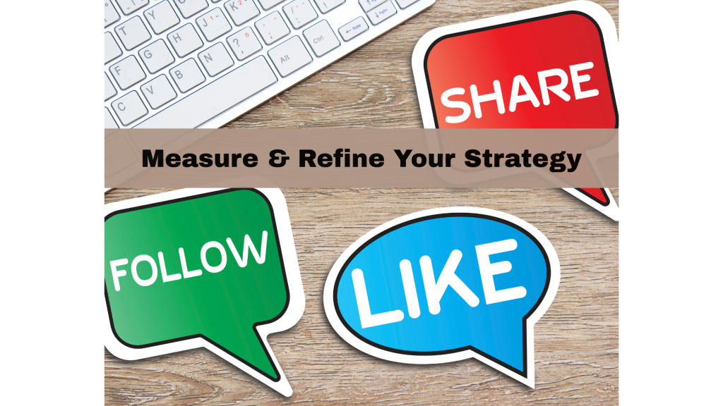 Analytics dashboard showing engagement metrics and charts used to measure and refine a social media marketing service content strategy.