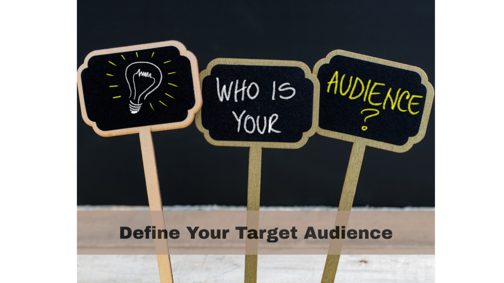 Marketing team analyzing customer personas and audience demographics to define the target audience for a social media marketing service content strategy.